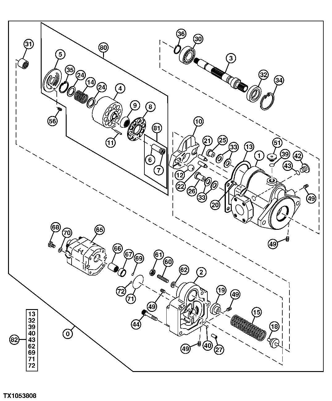 Hydraulic Pump Components (With Air Conditioning)