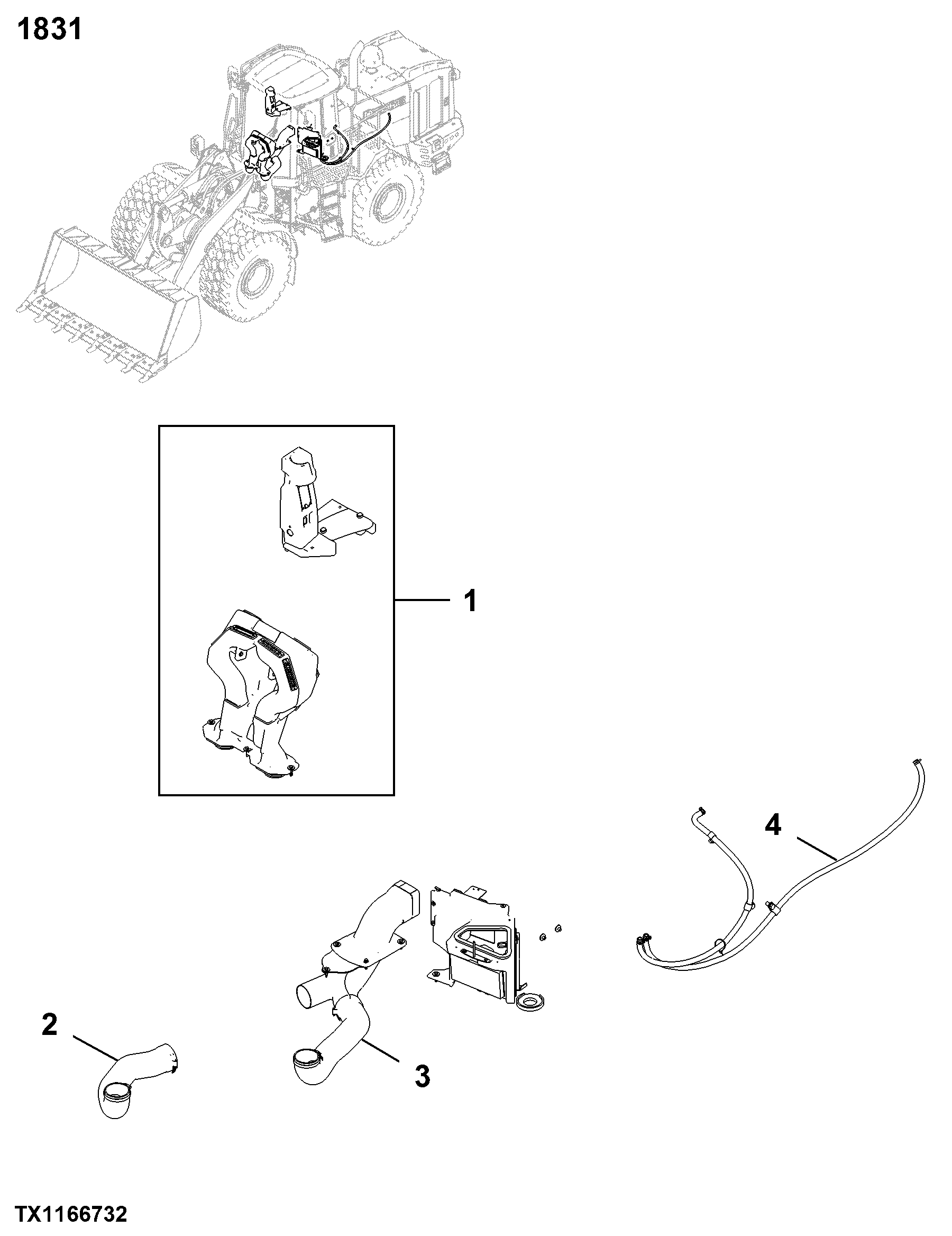 1831 Heater, Hoses & Controls