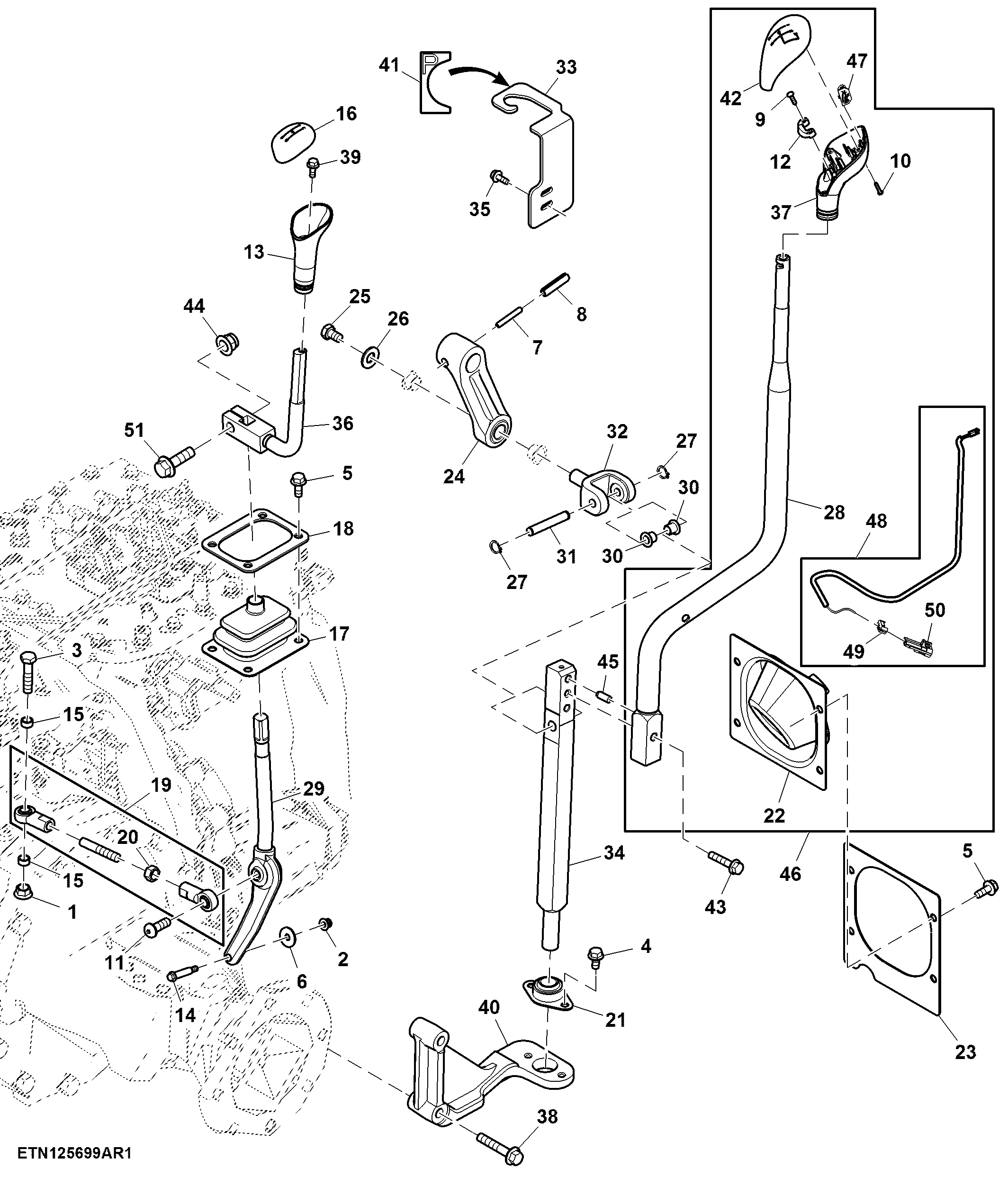 Range and Speed Shift Lever, PowrReverser™ Plus, OOS