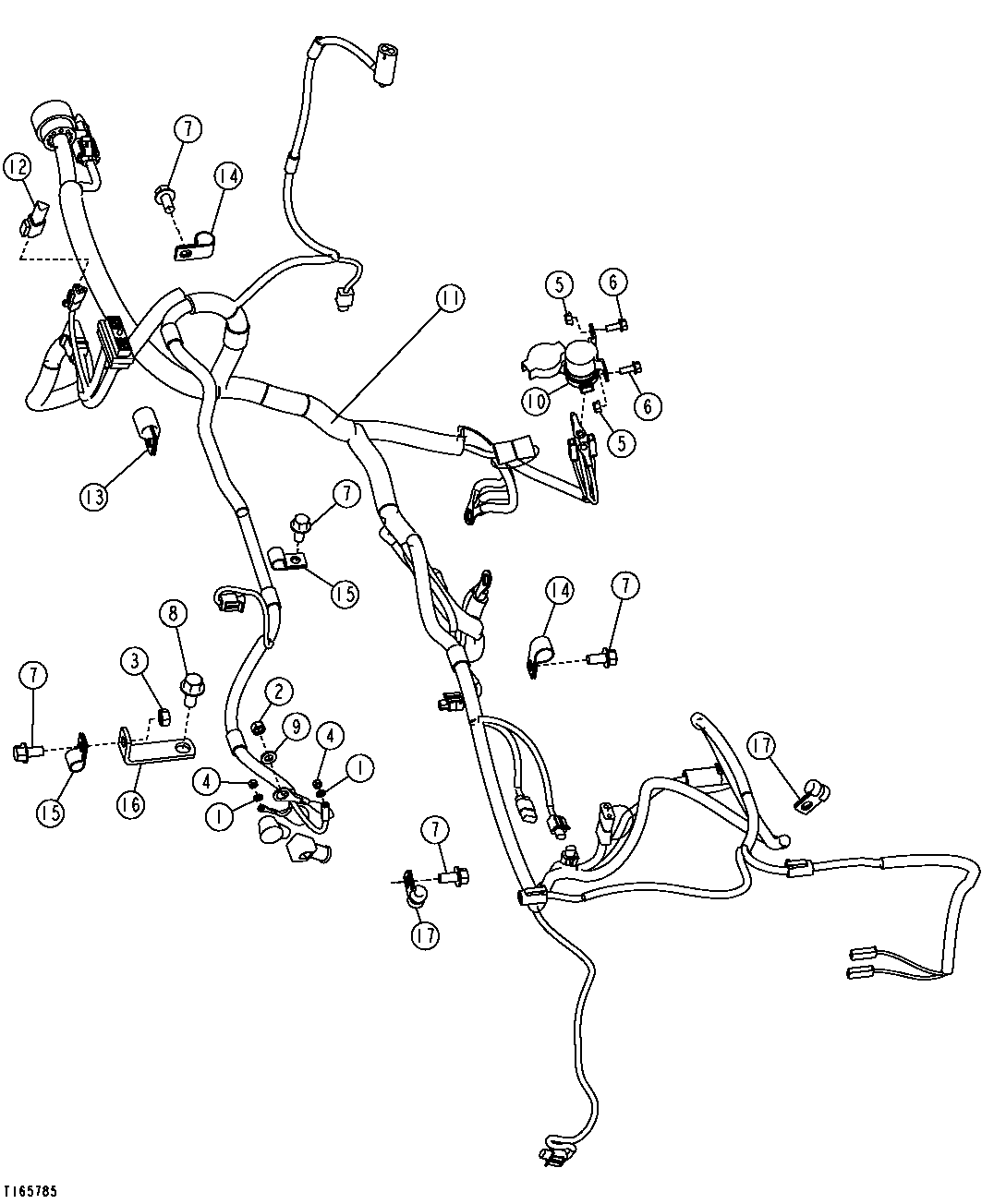 ENGINE WIRING HARNESS (SERIAL NO. 920839- )