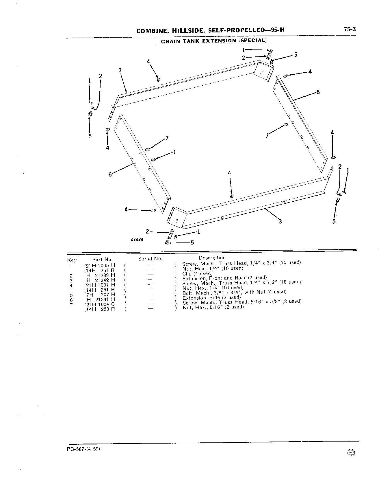 Extension, Grain Tank (Special)