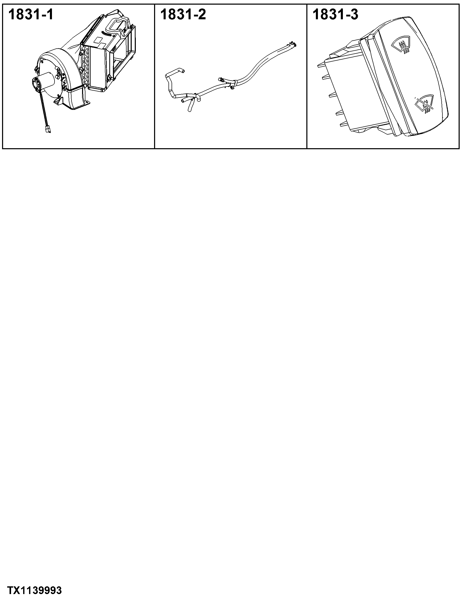 1831 Heater, Hoses, and Controls