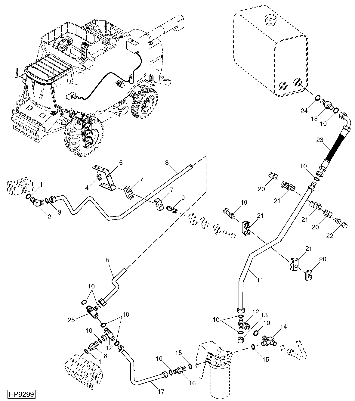 Hydraulic Reservoir Lines And Hoses ( - 695400)