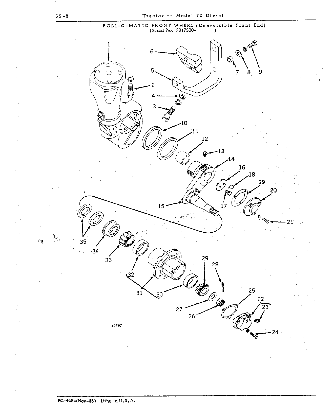 Section 55 - Steering Mechanism, Front End Equipment, and Rear Wheels (Continued)