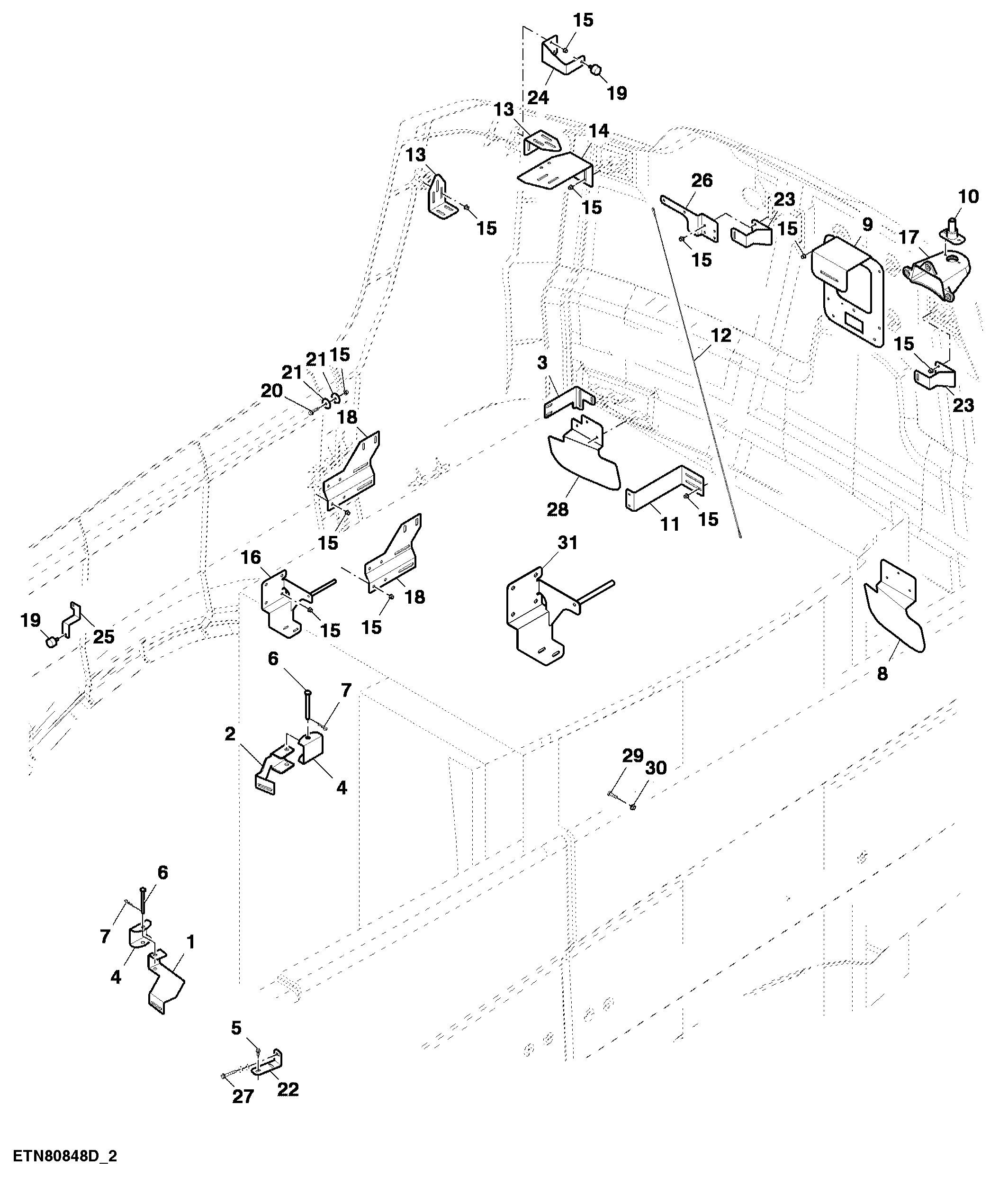 Styling Brackets - Open Center Hydraulics (2/2)