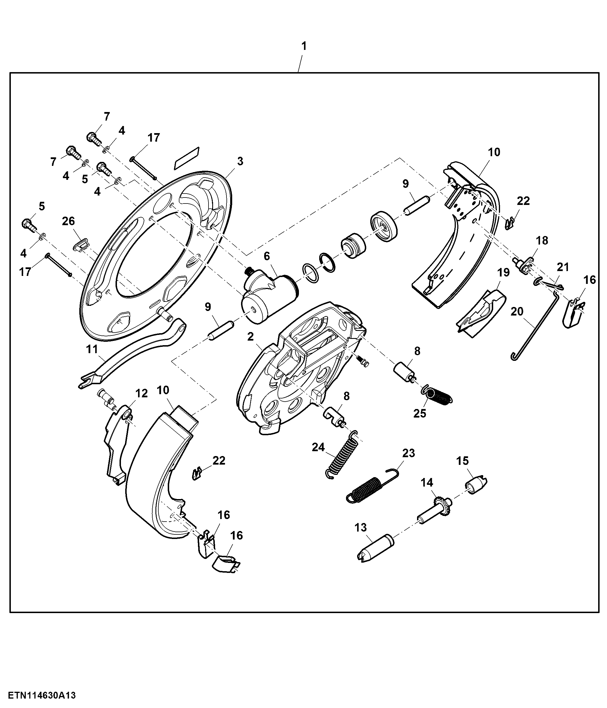 Brake Drum, Push Button Shift Transmission, LH