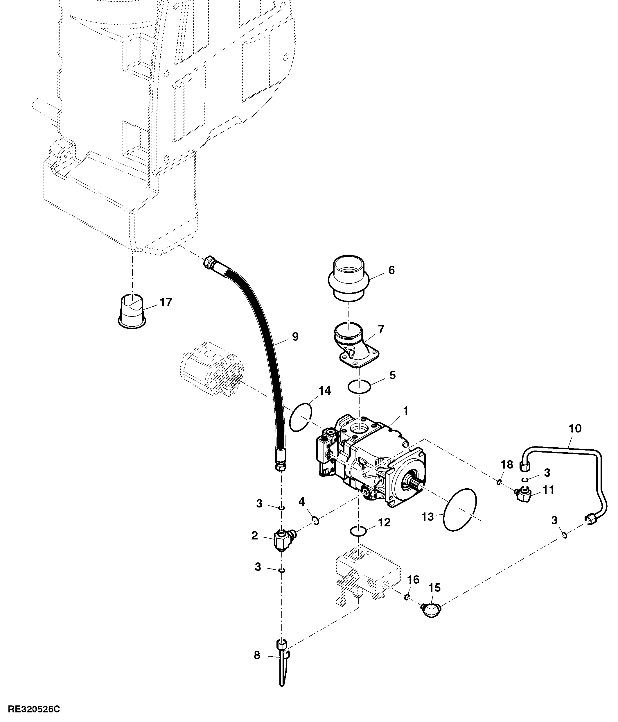 Attachment, Hydraulic Pump Conversion, High Flow (900549 - )