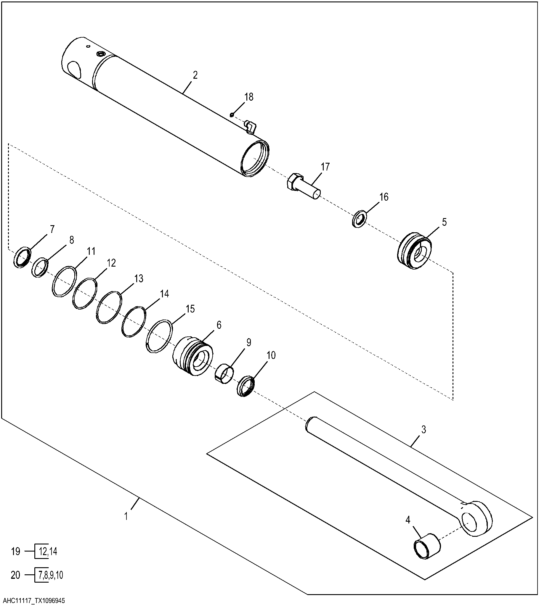Stabilizer Cylinder, Extended Stabilizer (208446 - )