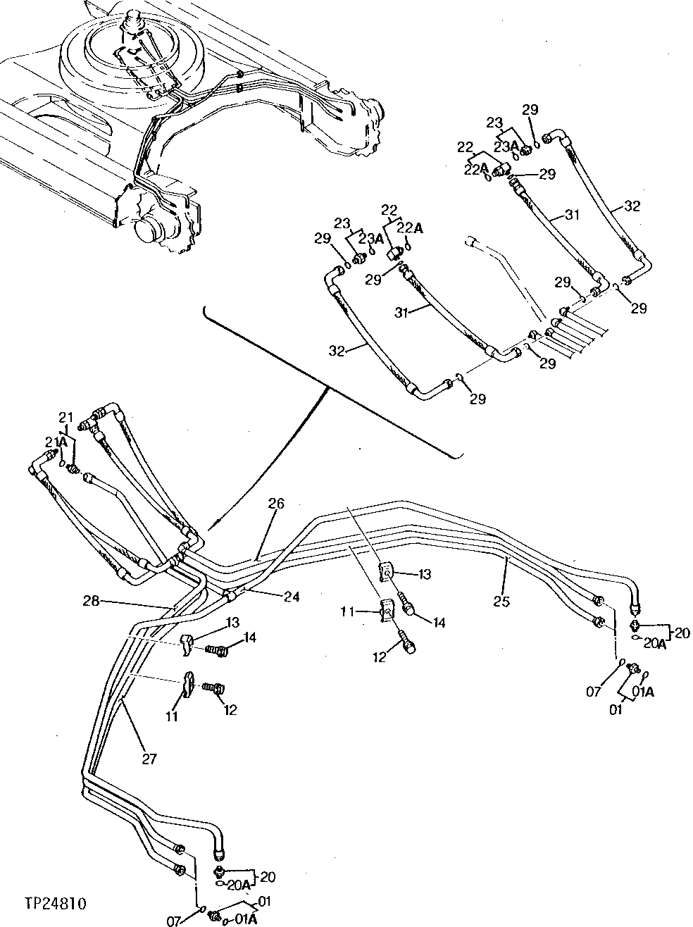PROPEL HYDRAULIC HOSES AND LINES ( - 002294)