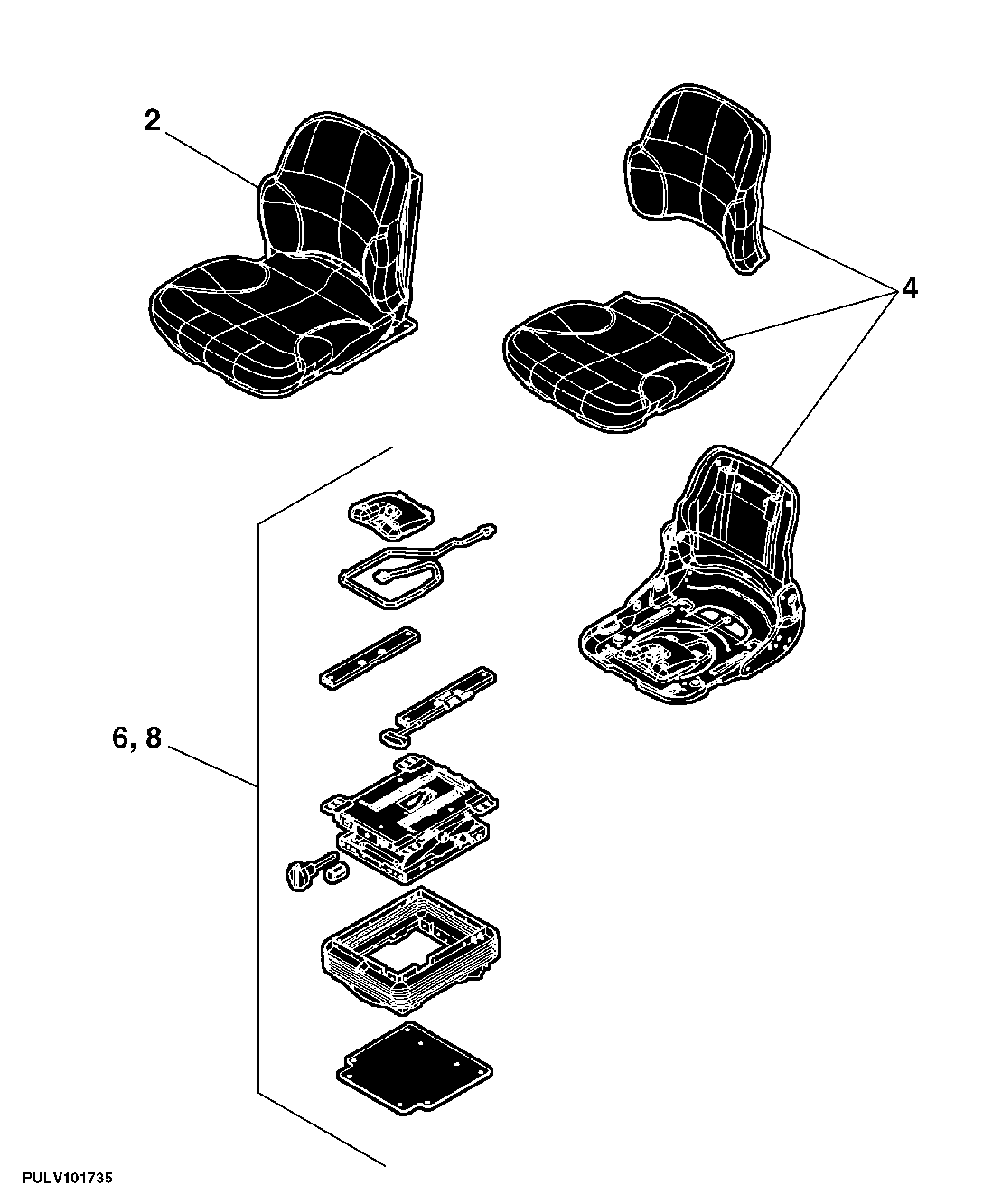 910 Seats Tractor