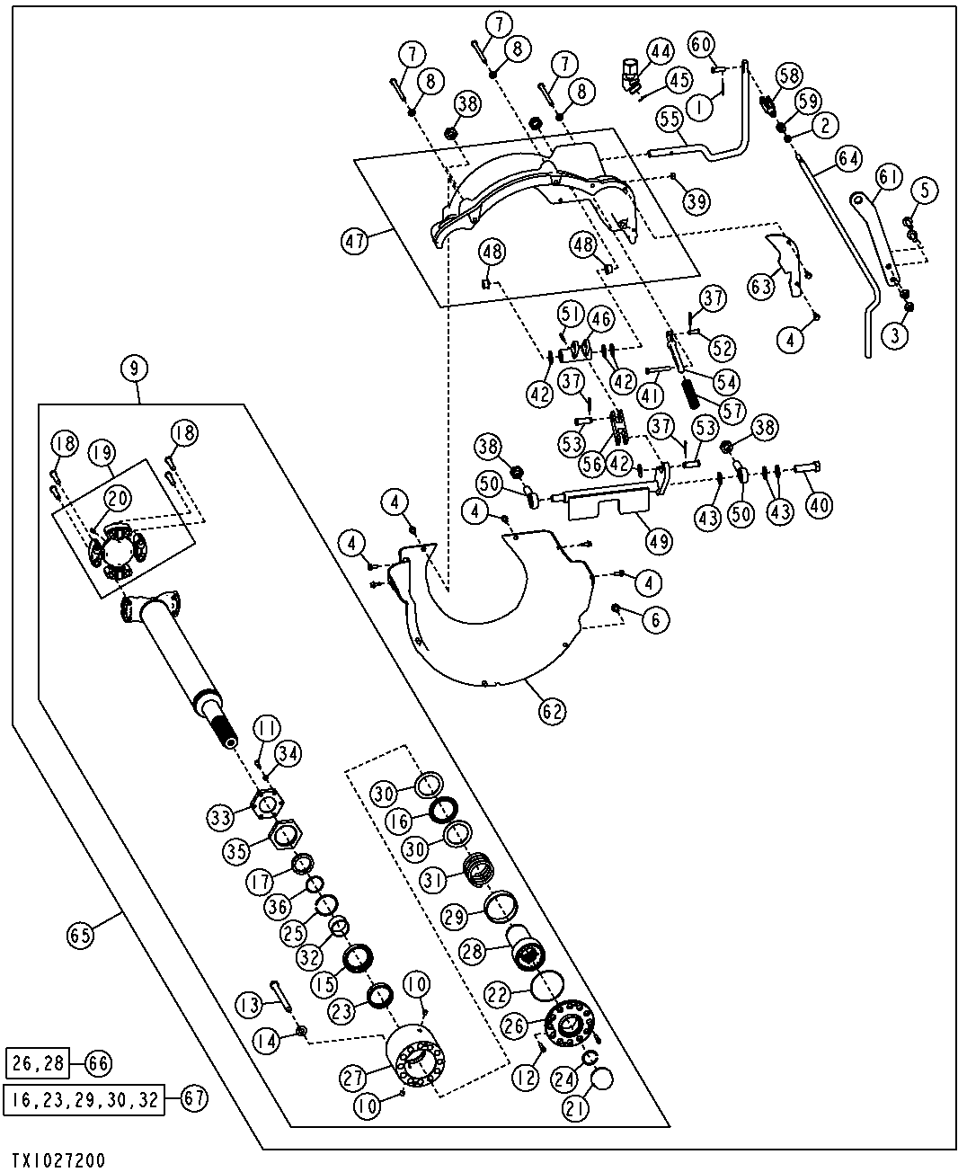 Transmission Disconnect Control Linkage (Direct Drive)
