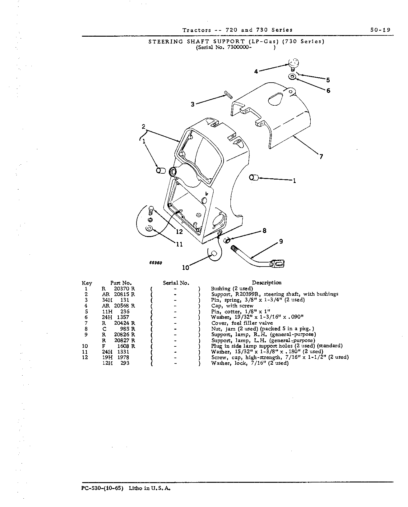 Steering shaft support (LP-gas) (Continued)