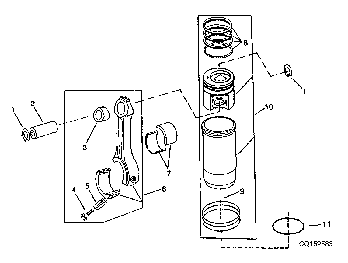 PISTON/CONNECTING RODS/CYLINDER LINER - 8.1L ENGINE