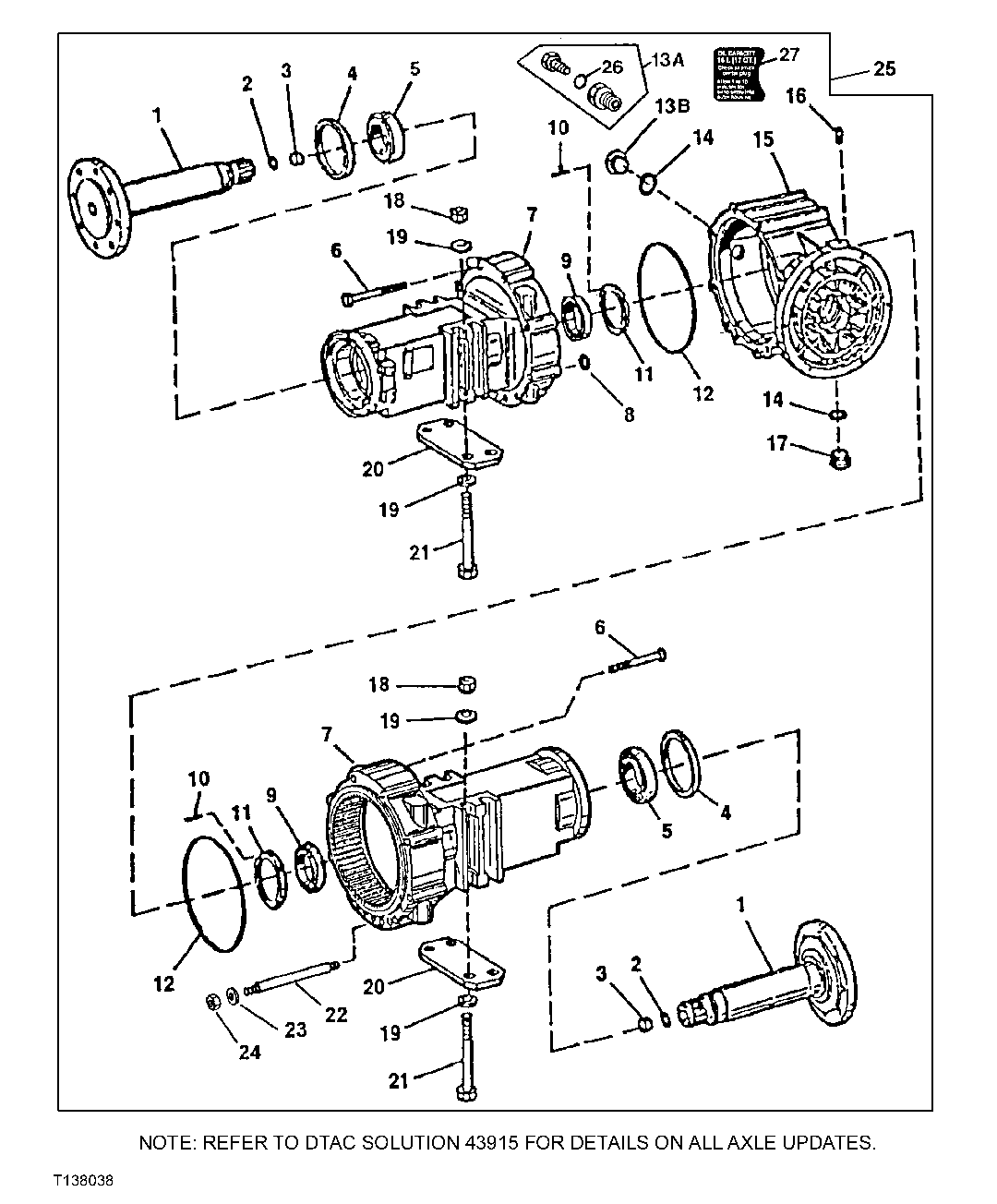 Differential Housing, Axle Housing and Shaft