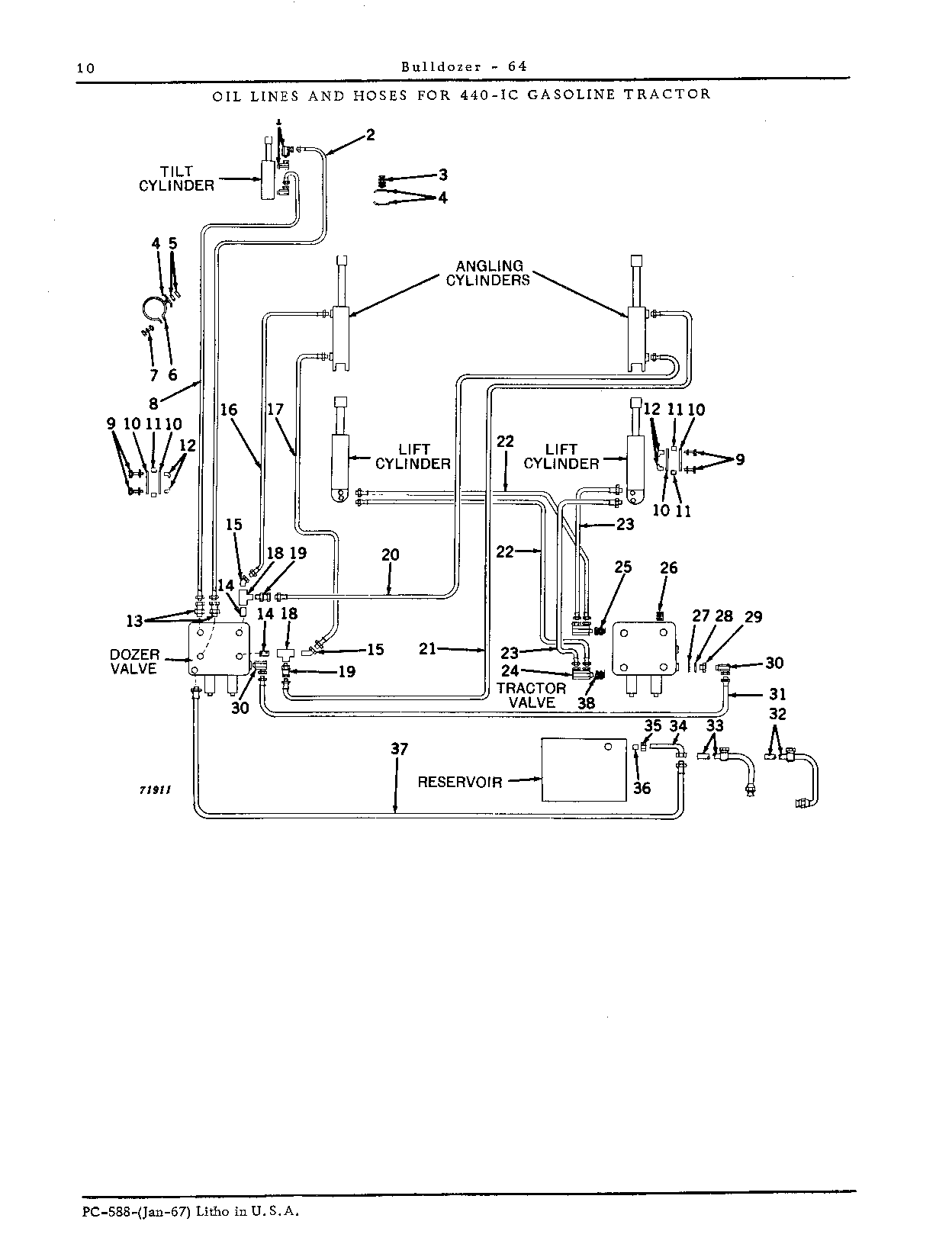 Oil Lines and Hoses for 440-IC Gasoline Tractor