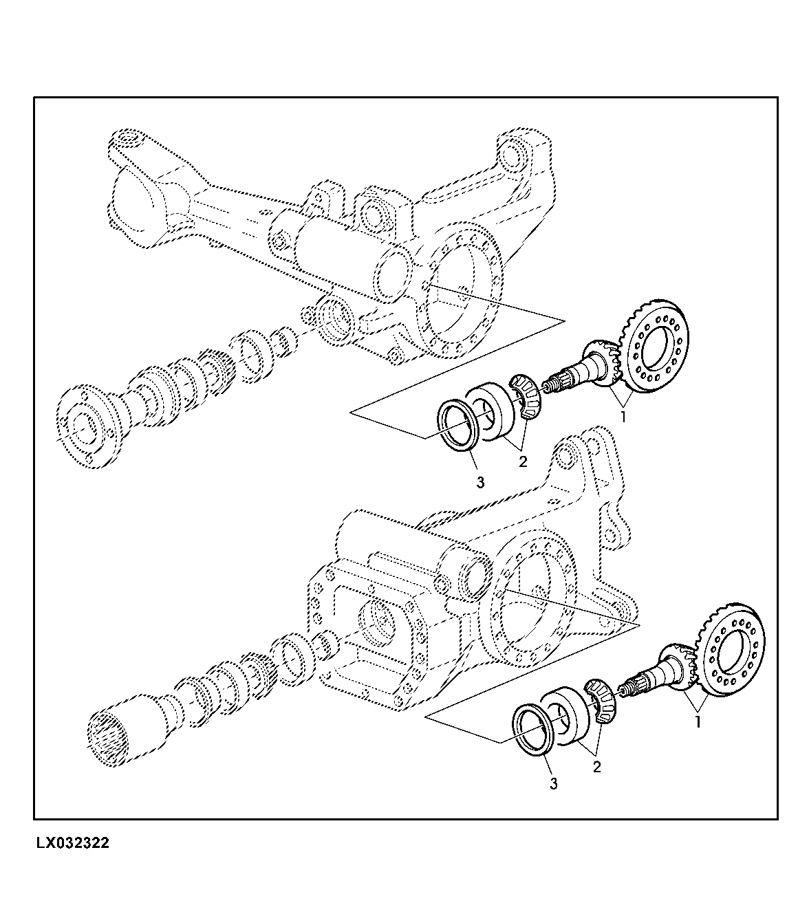 BEVEL GEAR SET, MFWD-AXLE AS2045 (WITH OR WITHOUT TLS)