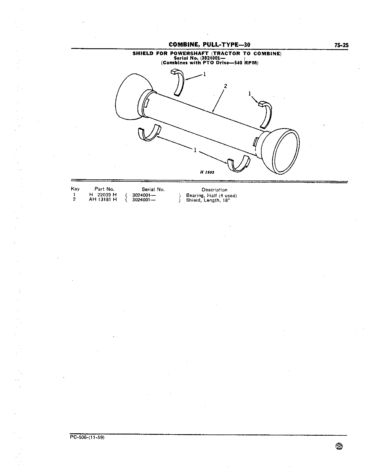 Shields Over Tubular Shaft (Tractor to Powershaft) (Continued)