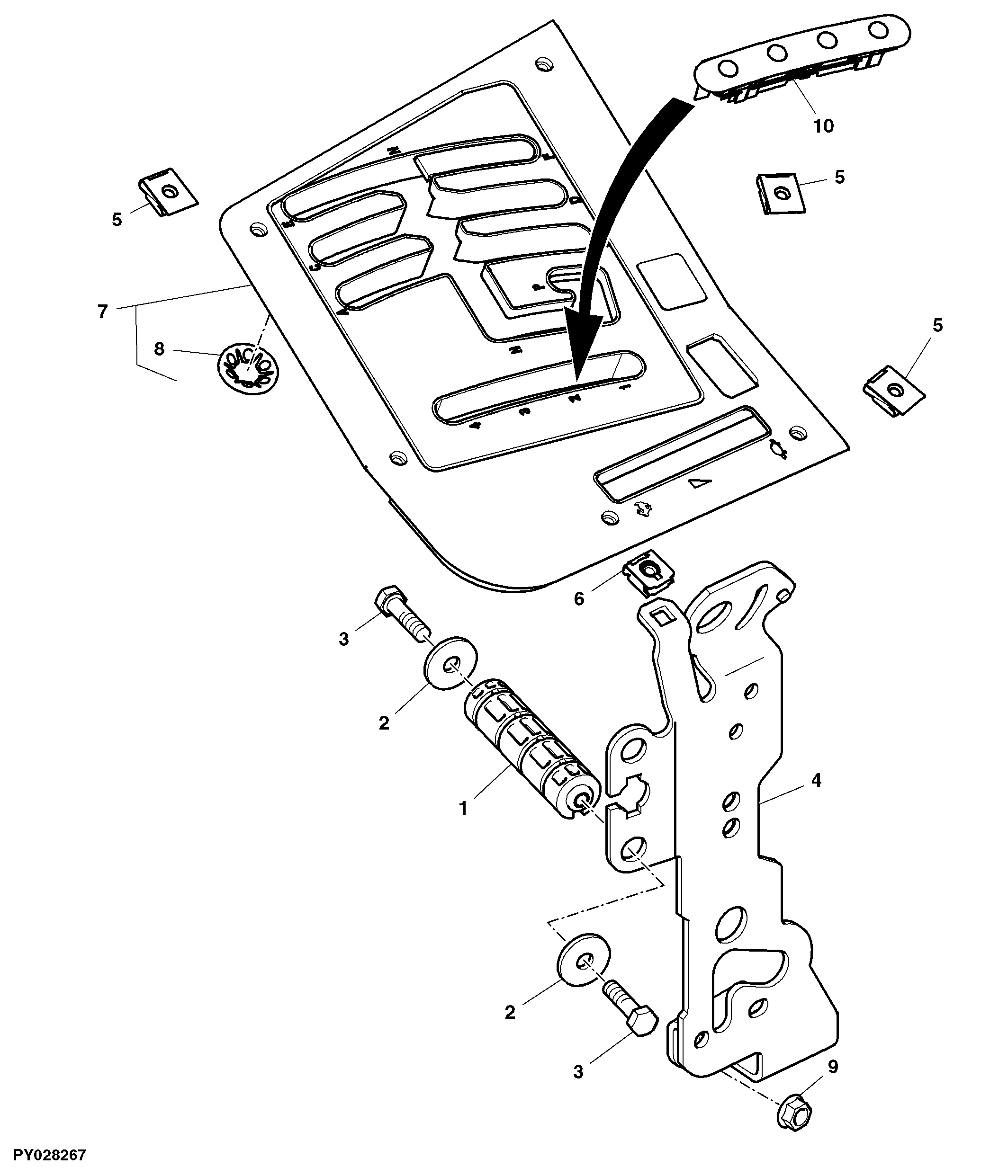 Control Panel Assembly (With 20 or 24 Speed Transmission)