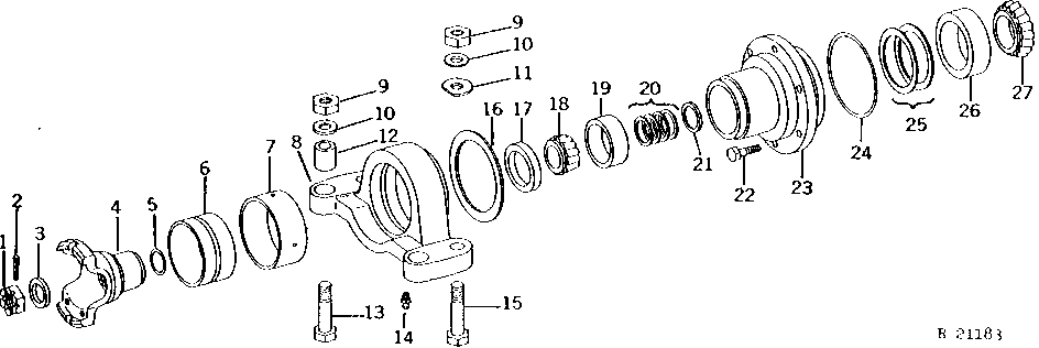 FRONT DIFFERENTIAL DRIVE AND SUPPORT ASSEMBLY