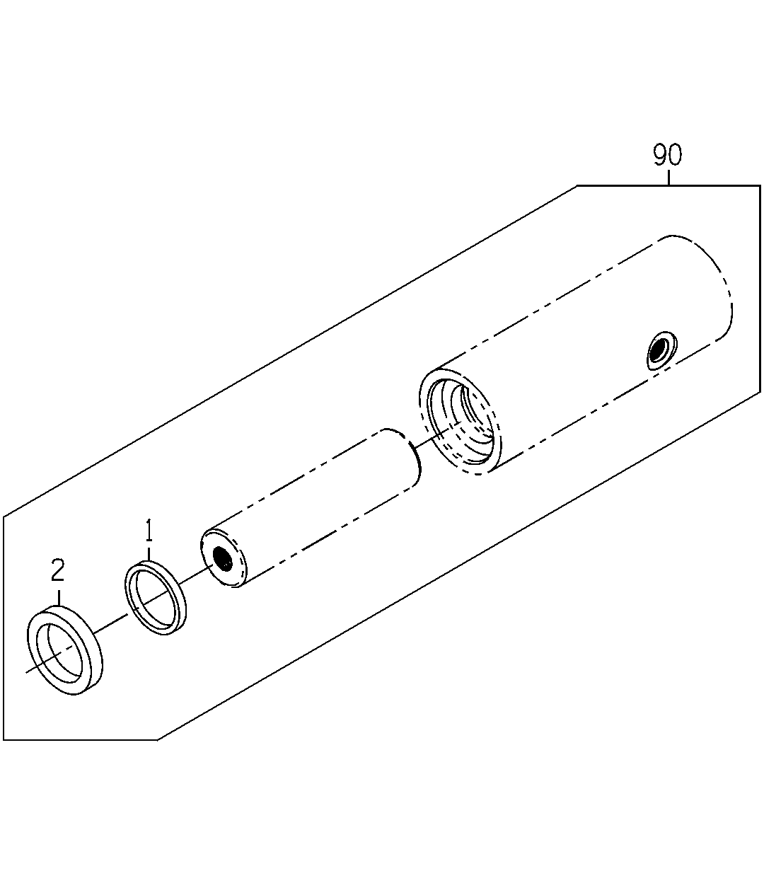 CYLINDER, BASECUTTER HEIGHT INDICATOR