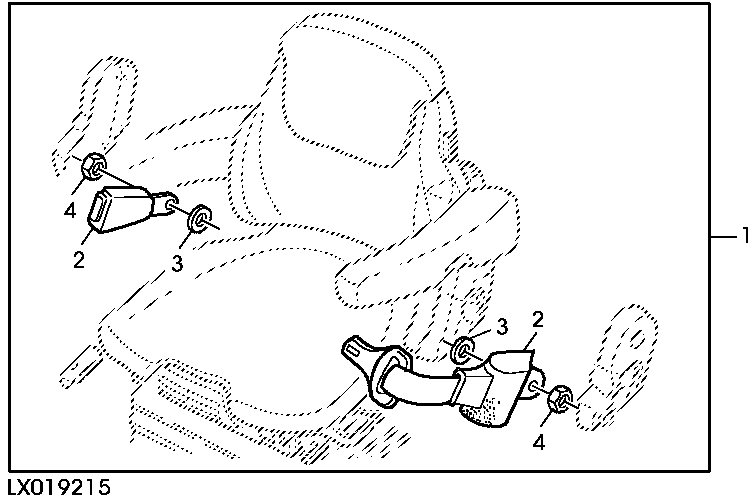 SEAT BELT FOR SUPER COMFORT SEAT MSG83 / MSG85