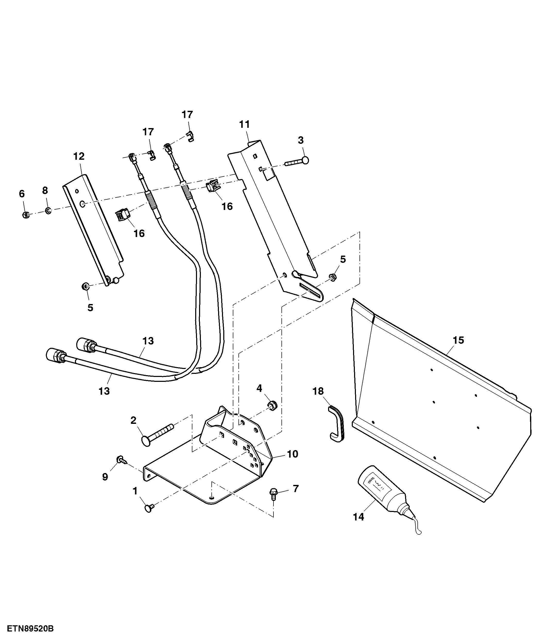Mounting Parts, Multi Function Lever, OOS, Standard Version