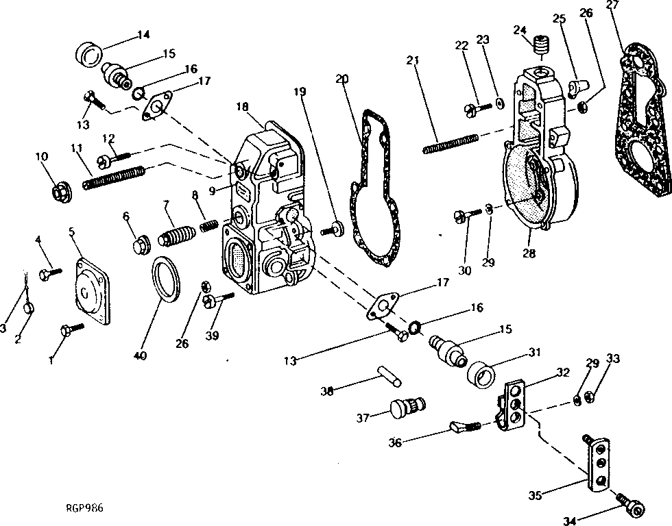 Fuel Injection Pump Governor Housing (6466TH05)