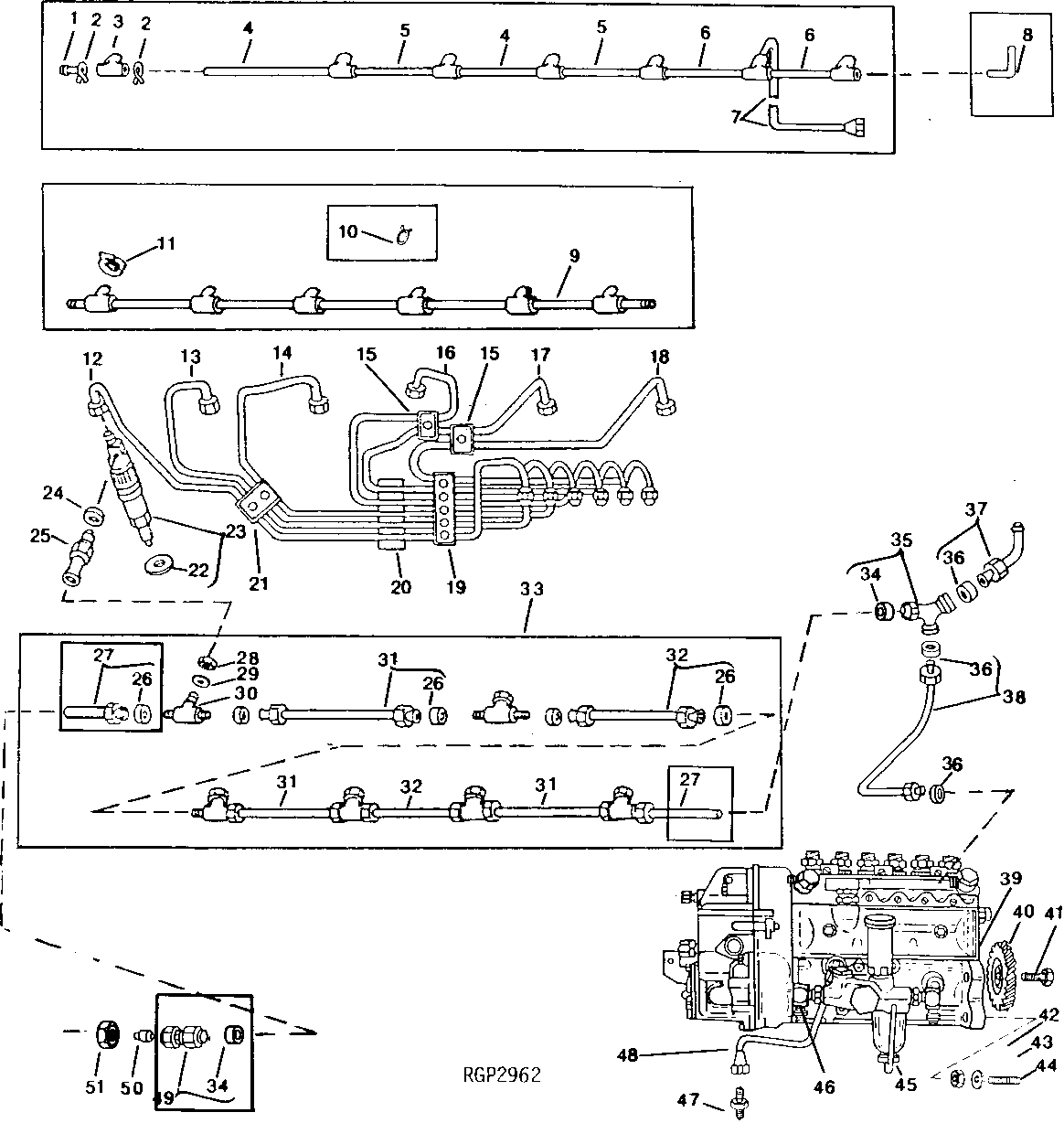 FUEL INJECTION PUMP, NOZZLES AND FUEL PIPES