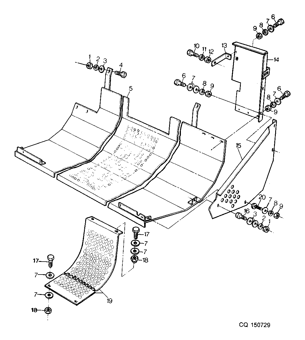 CHAPAS PROTECTORAS DEL VENTILADOR - LADO DERECHO