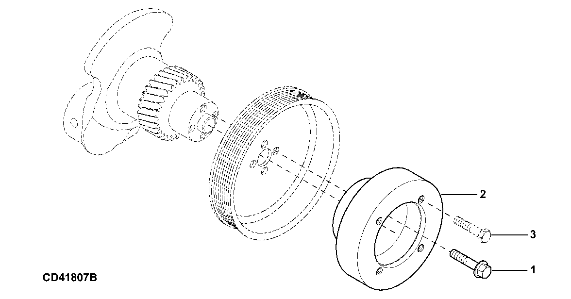 ADAPTER FRONT PTO FOR CRANKSHAFT WITH STRAIGHT NOSE