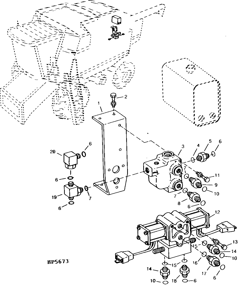 LEVELING SOLENOID VALVE AND FLOW DIVIDER (SIDEHILL)