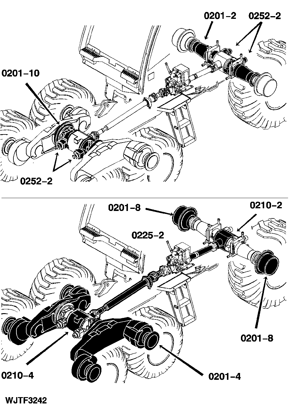 2 Axles, Differentials and Suspension Systems 1270D T3