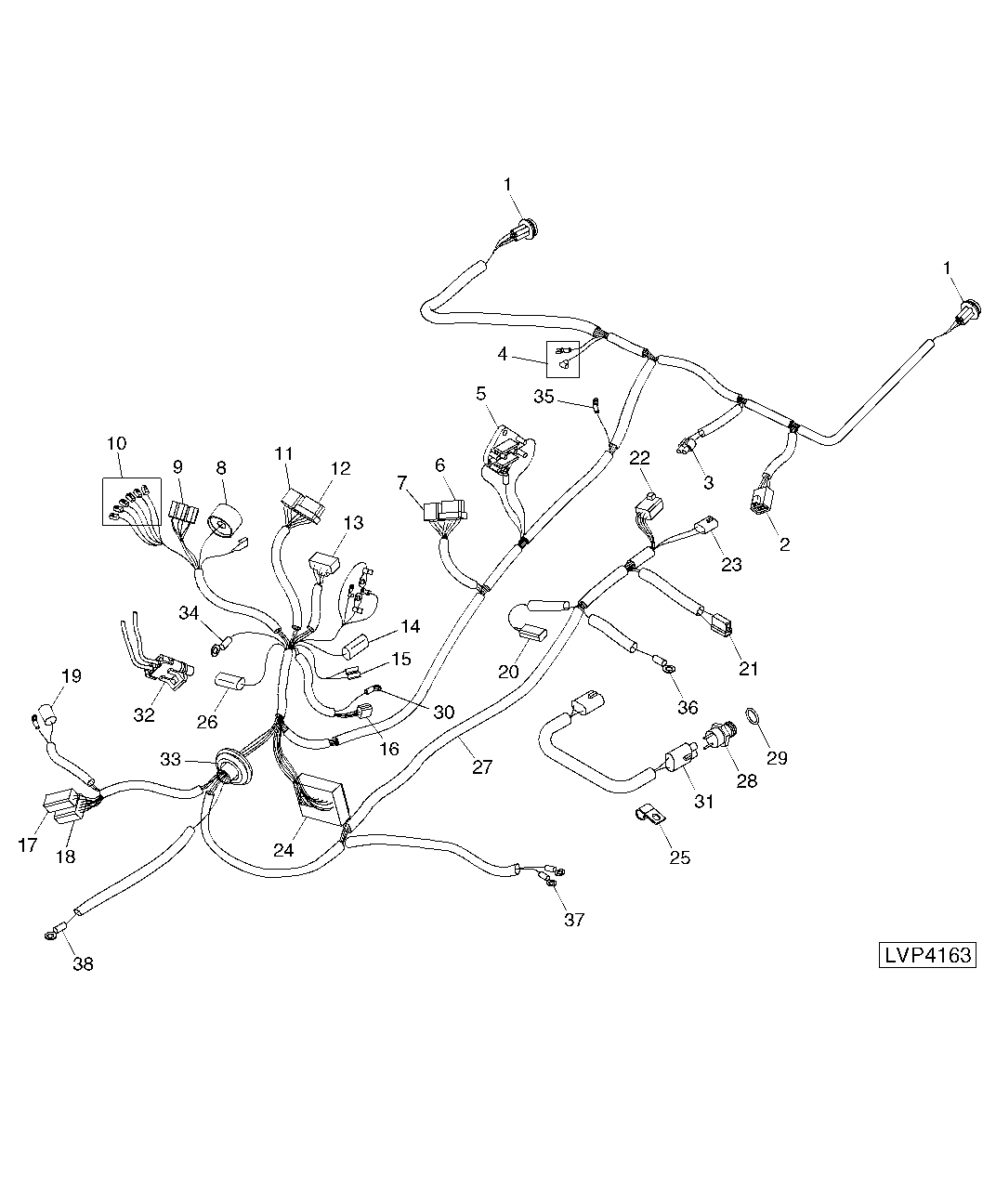 Wiring Harness (Rear) (With CAB) (Early Design)