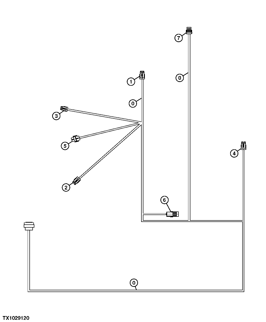 ENGINE WIRING HARNESS AND CONNECTORS (SN 504001- )