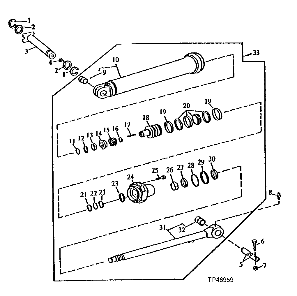 Boom Cylinder (For Use With Standard Boom) (798467 - 801199)