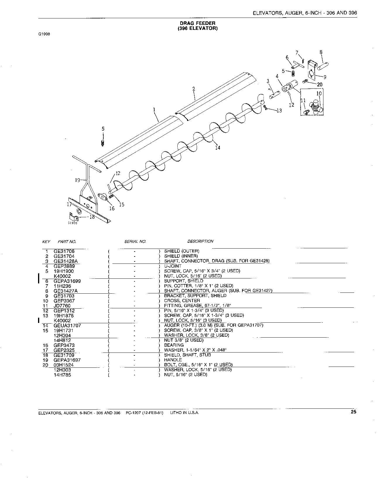 DRAG FEEDER (396 ELEVATOR)