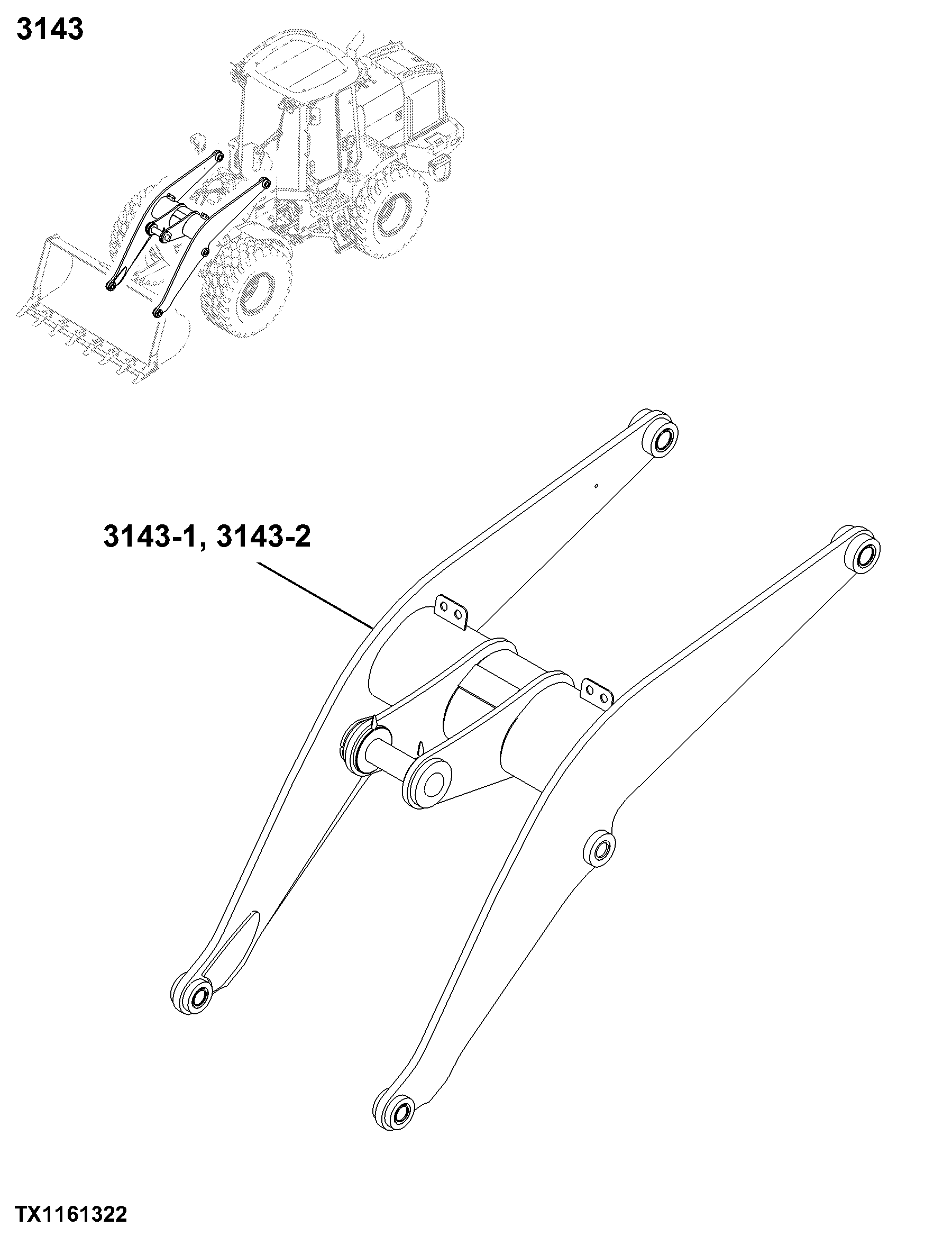 3143 Moveable Frame (Lift Arm, Etc)