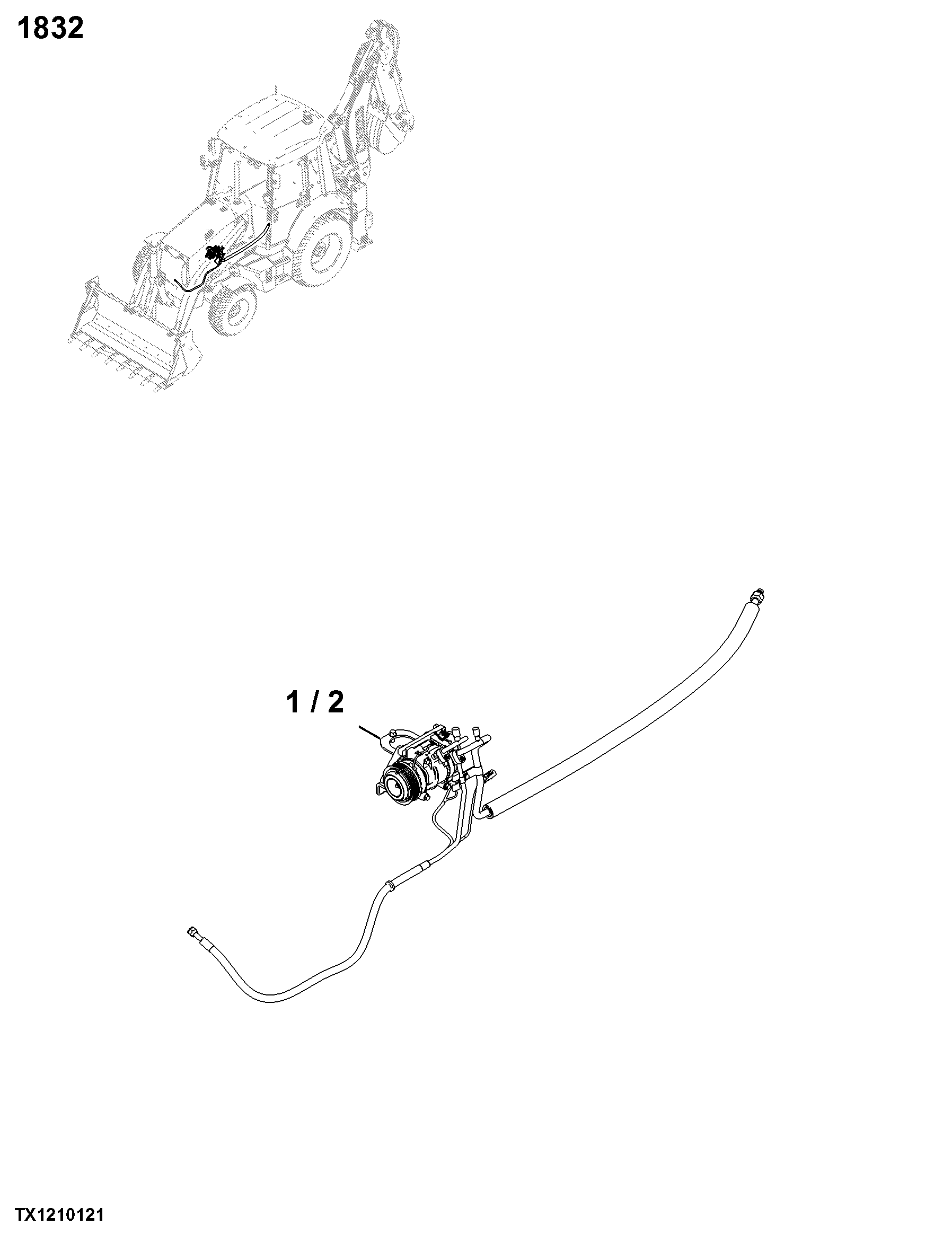 1832 Air Conditioner System Compressor and Drive