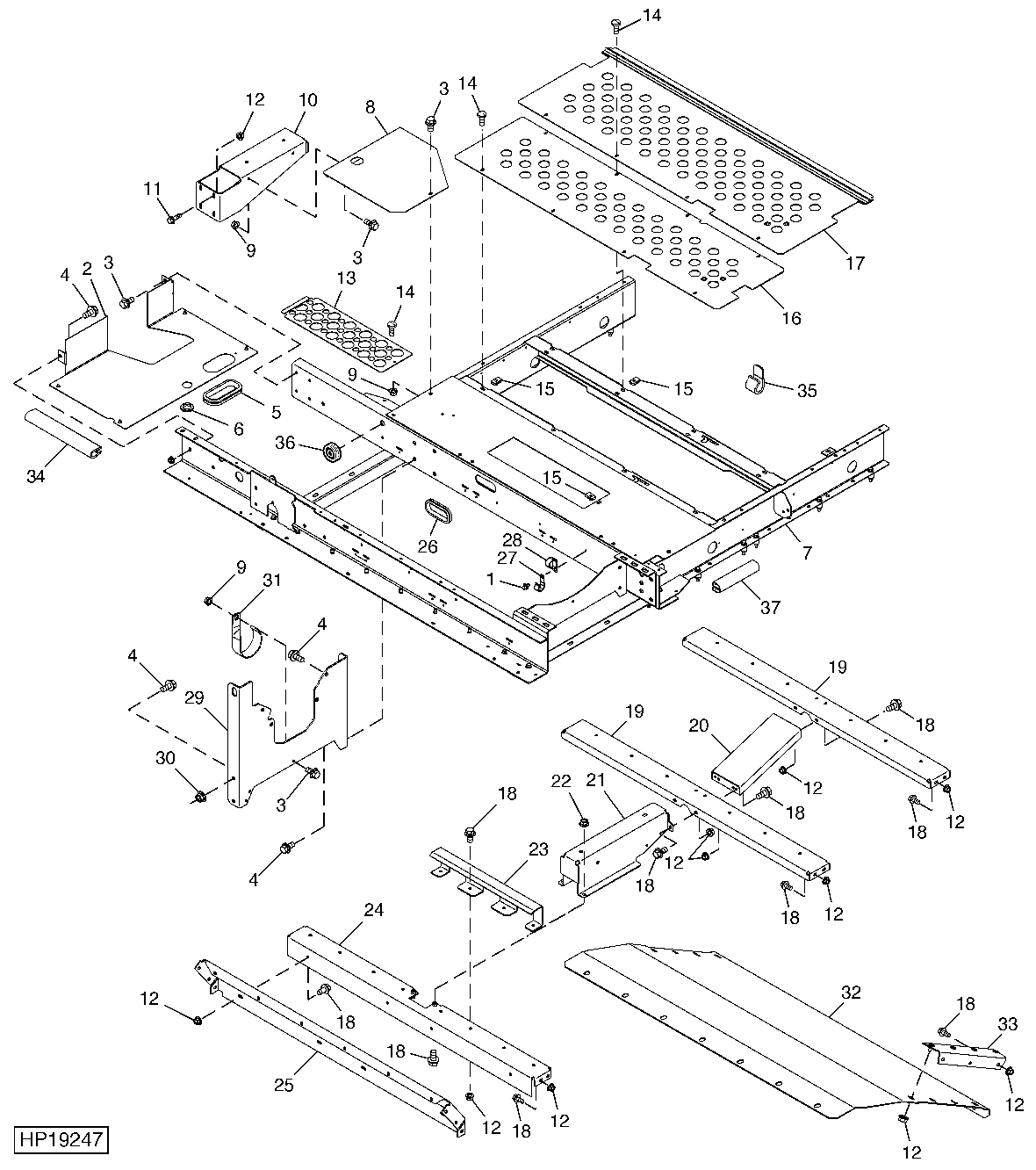 Engine Platform and Fuel Tank Supports ( - 730100)