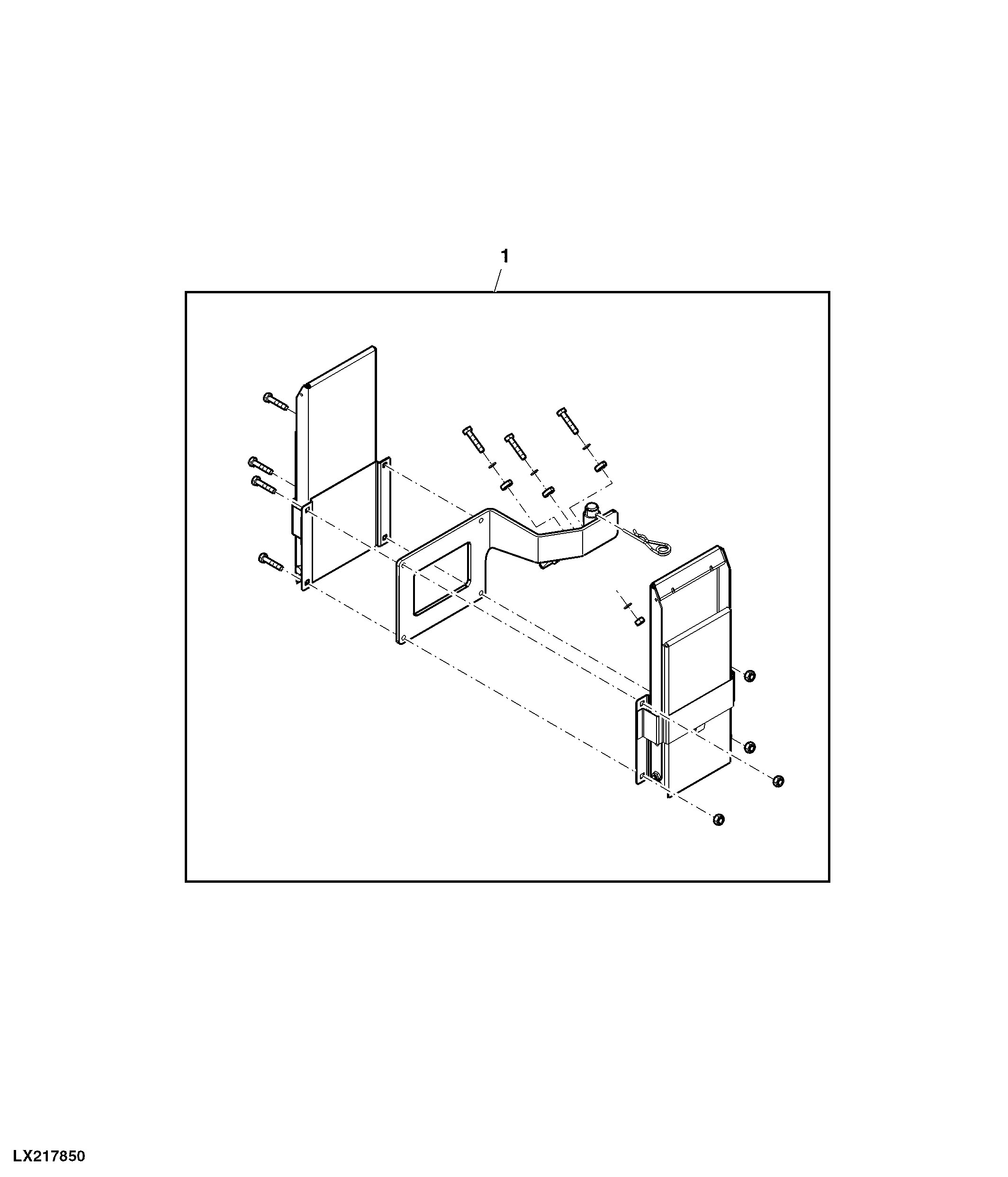 Attachment, Two Chock Blocks, RH, W/ Additional Fuel Tank