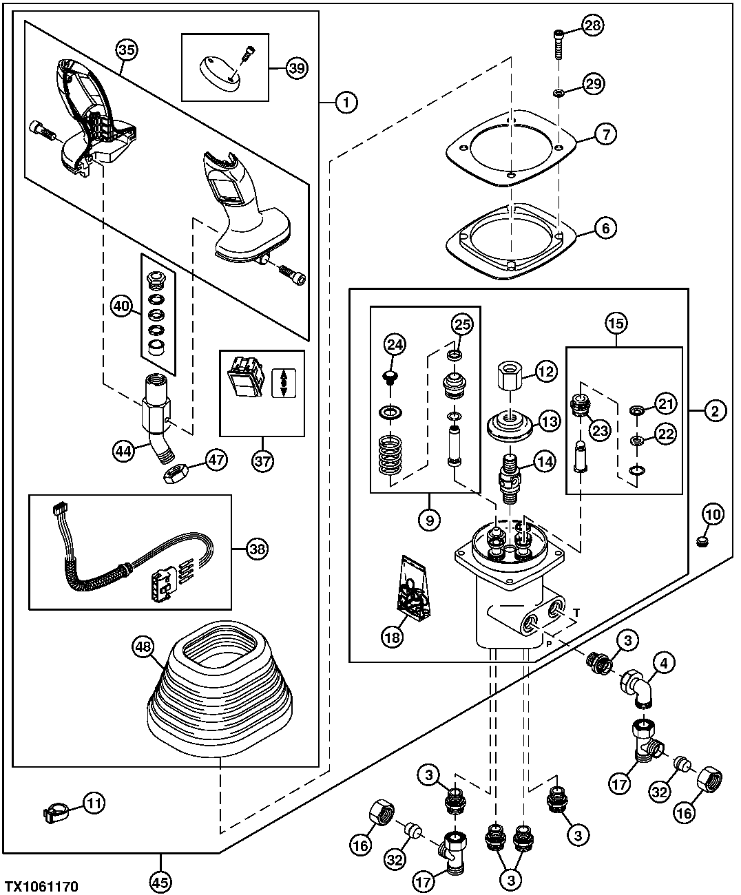 PILOT CONTROLLER AND FITTINGS (SCRAPER PULLER) (S.N. 008234-)