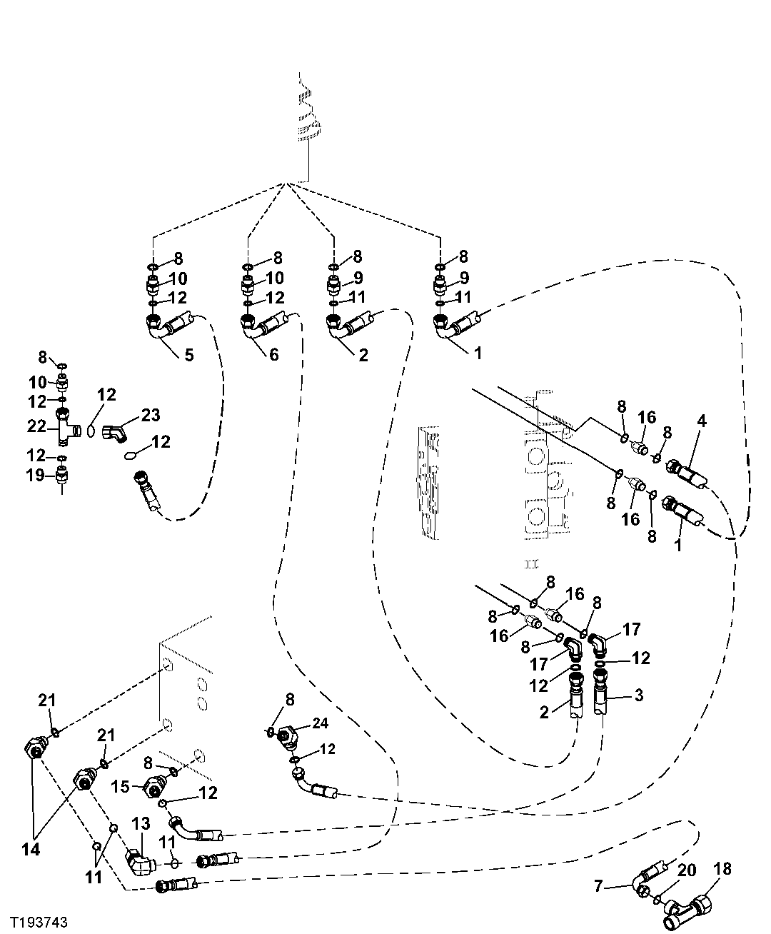PILOT LINES TO CONTROL VALVE (DD)(SF)(SN 586337-596699)