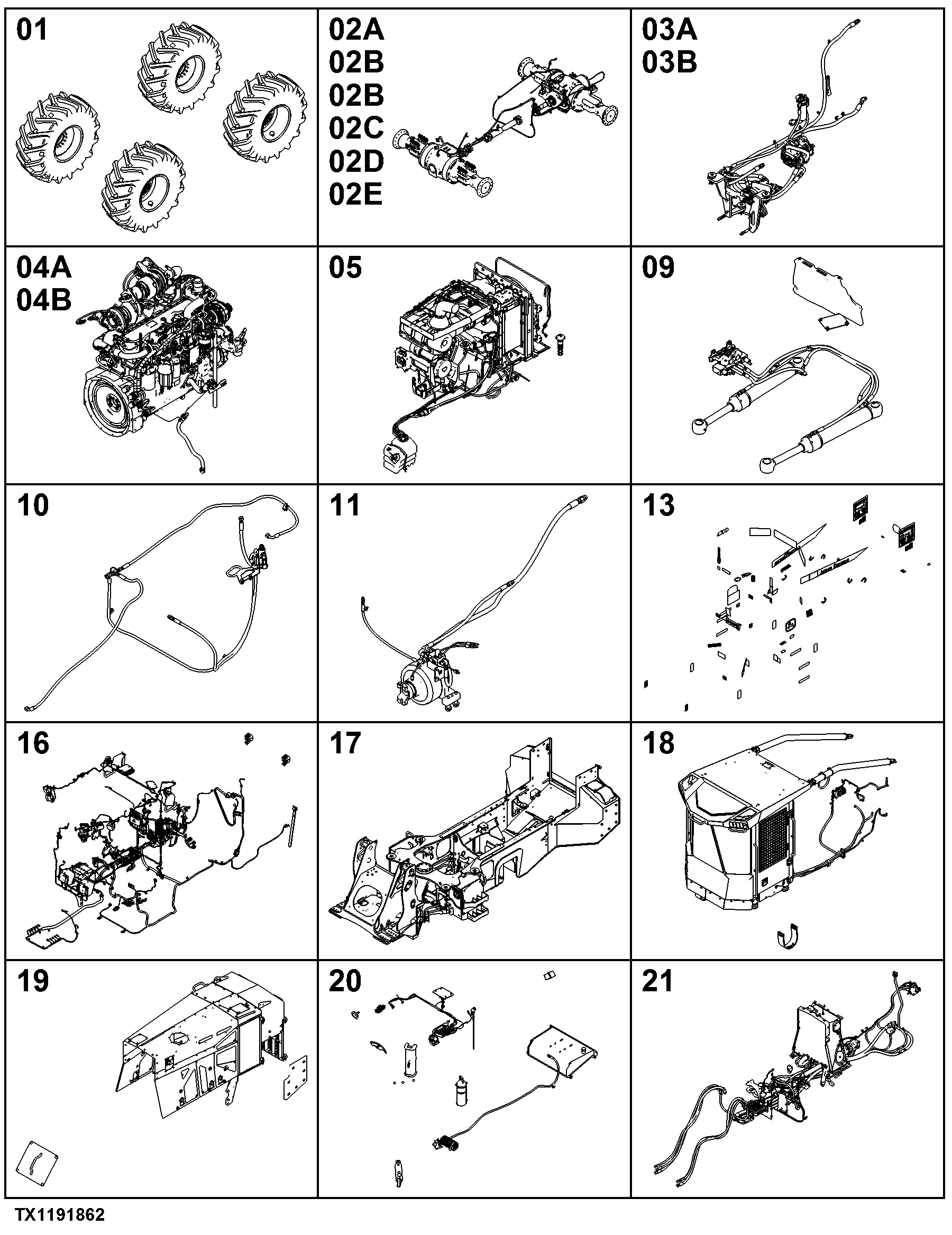 643L Wheeled Feller Buncher (PIN: 1DW643LX_ _F666898- )