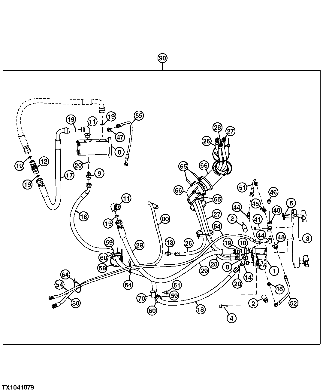 Auxiliary Low Flow Control Valve Hydraulic Lines