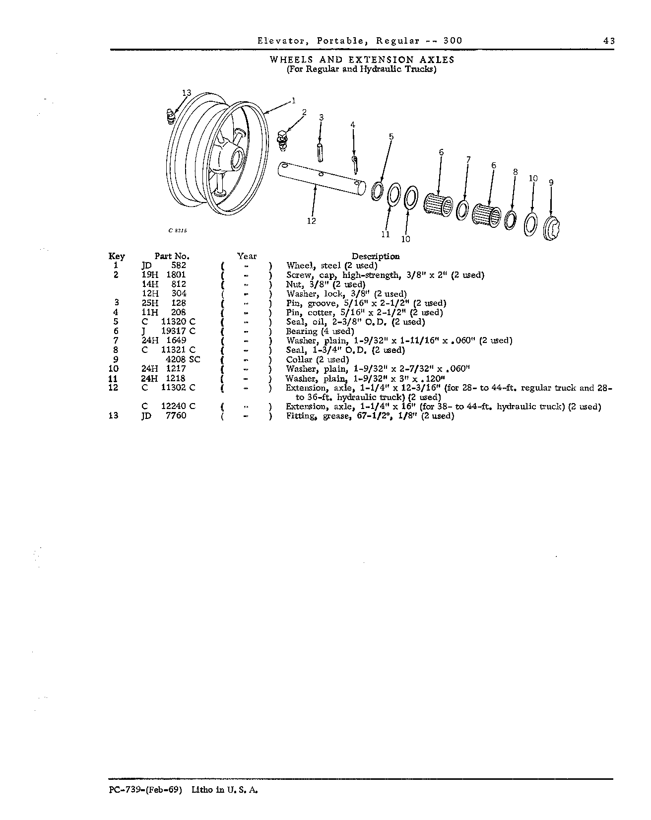 AXLES, EXTENSION