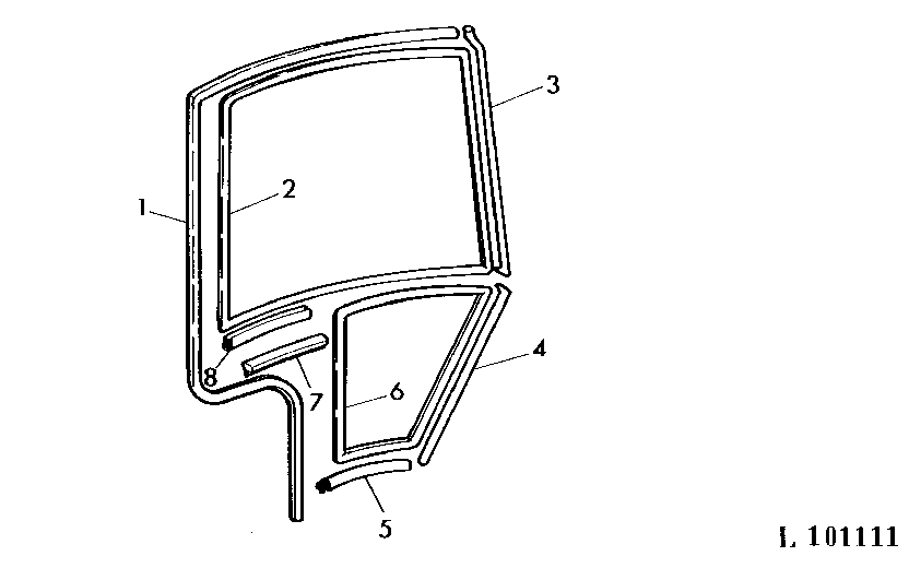RUBBER SURROUNDS-RIGHT HAND DOOR (WITH SG2 CAB)