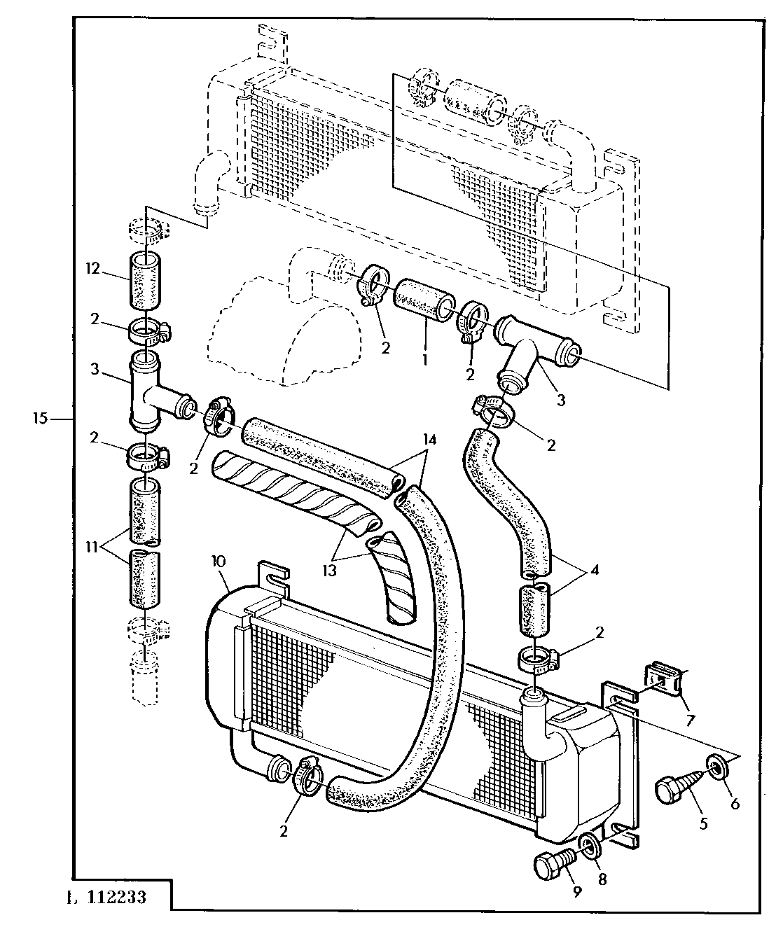 SECOND OIL COOLER (FOR TRACTORS WITHOUT AIR CONDITIONING SYSTEM)