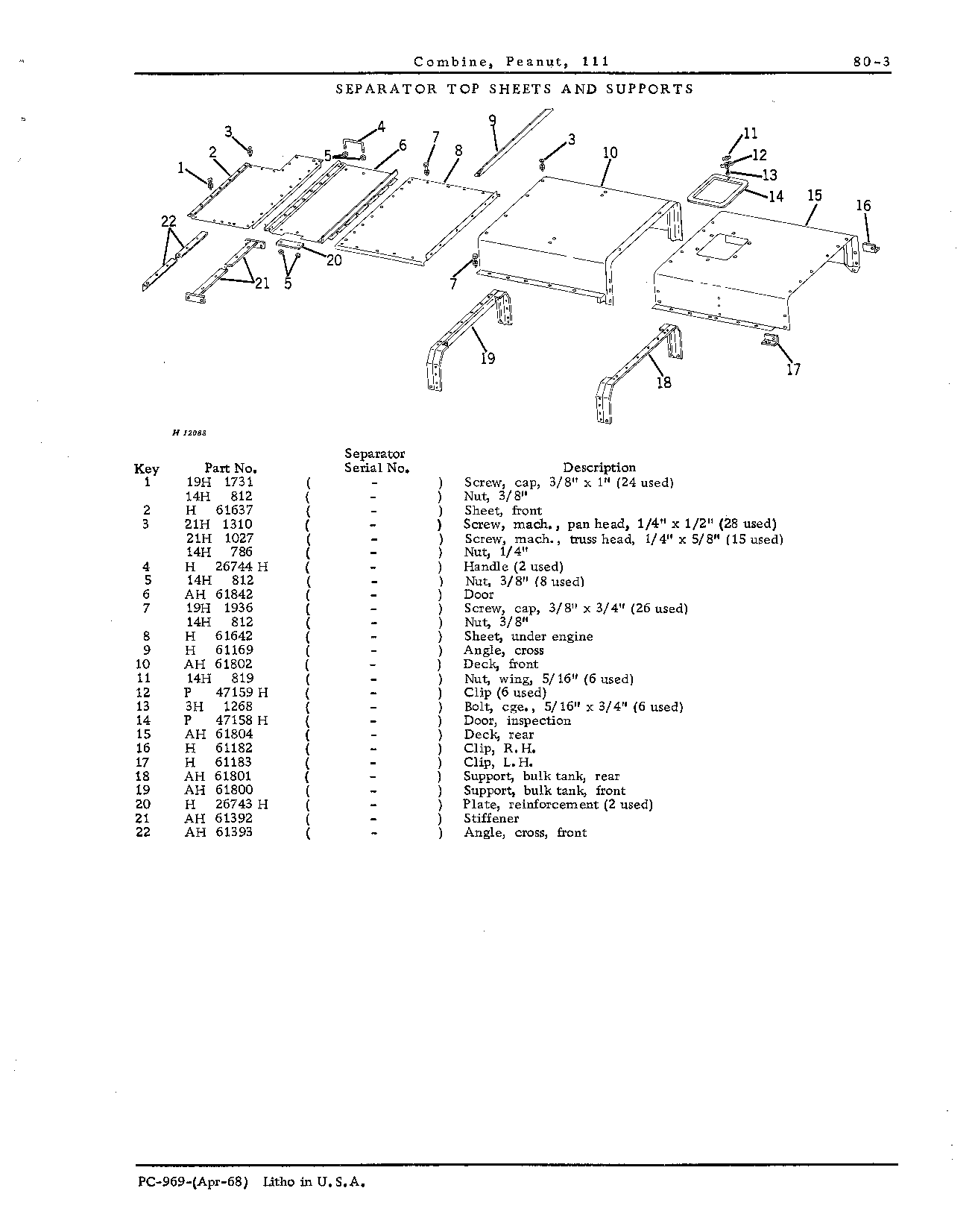 Separator: Top sheets and supports