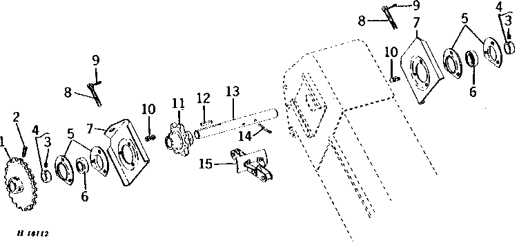 TAILINGS ELEVATOR CONVEYOR CHAIN, SPROCKETS, AND BEARINGS