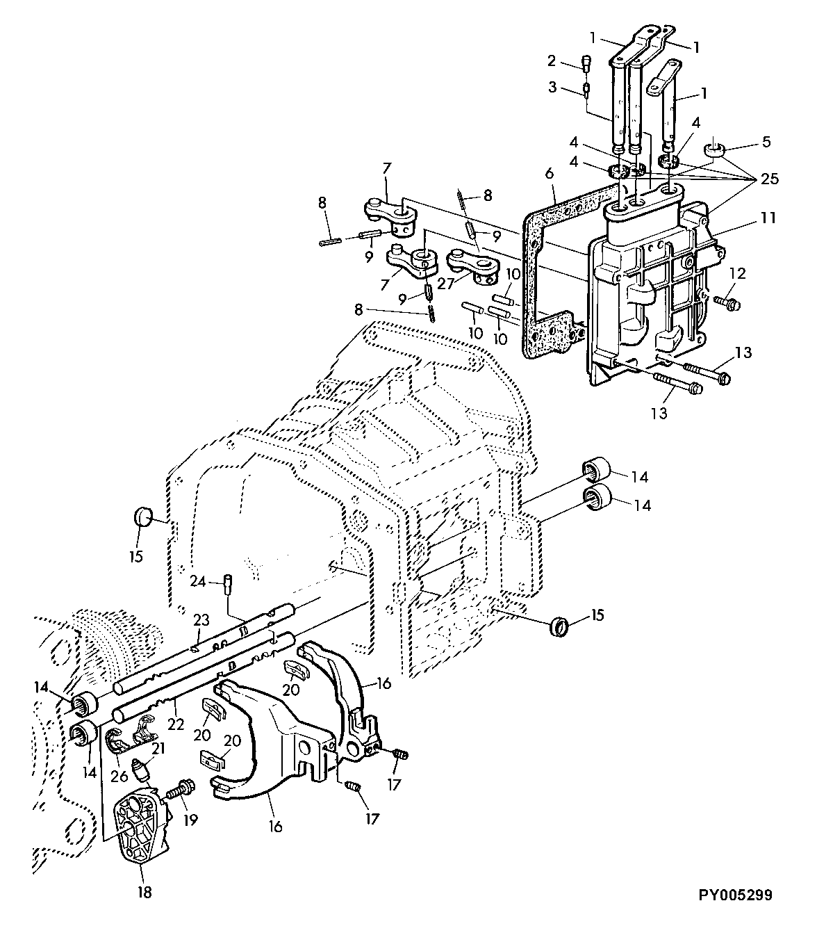 SHIFTING PARTS, RANGE TRANSM. (WITH ELECTRICAL REVERSER CONTROL)
